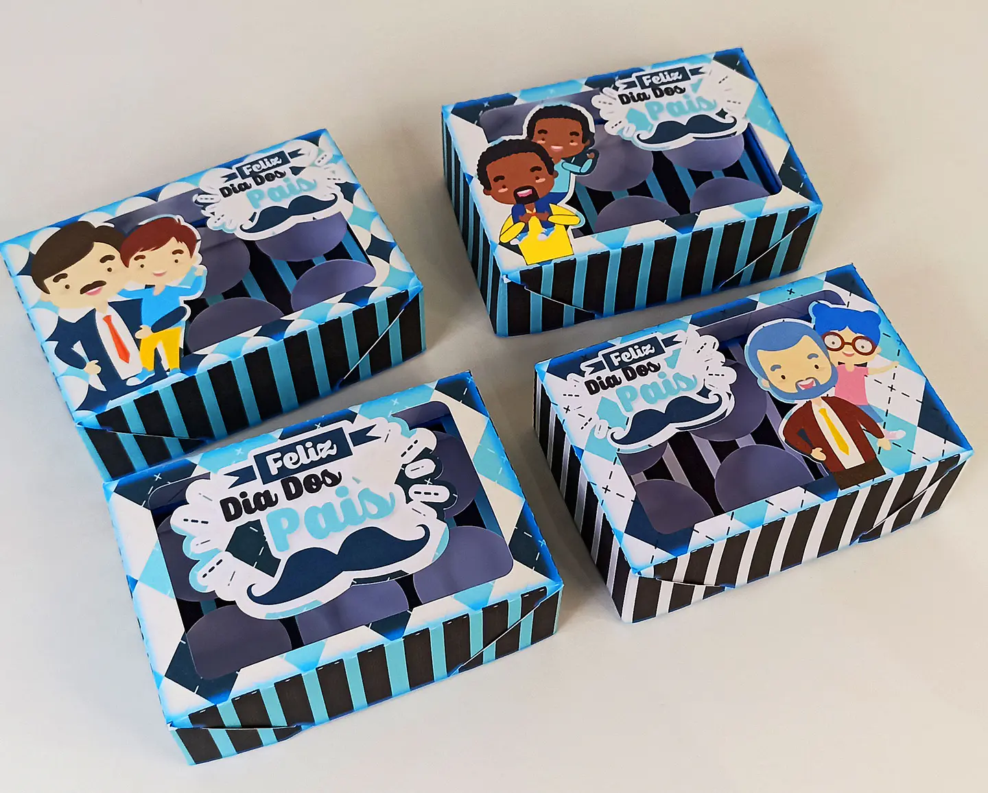 Arquivo de Corte Combo Caixa 6 Doces Pais  1