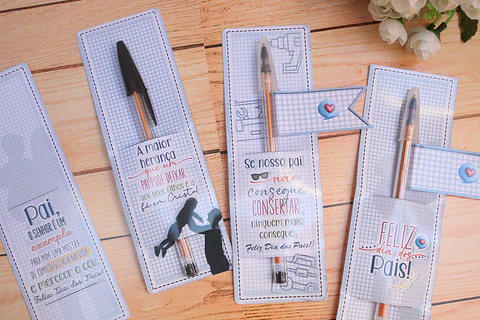 Arquivo Card Caneta e Post it Dia dos Pais