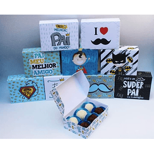 Arquivo de Corte Caixa 6 doces Dia dos Pais