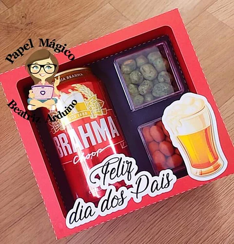 Arquivo de Corte Caixa Cerveja e Petiscos Dia dos Pais