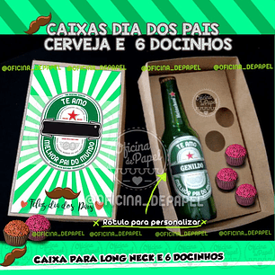 Arquivo de Corte Caixa cerveja e 6 doces Dia dos Pais