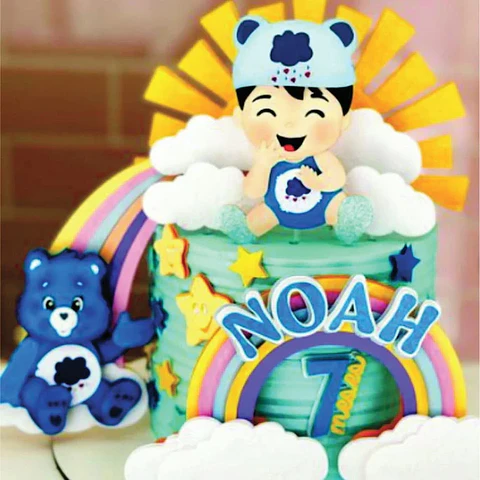 Arquivo Topo de Bolo Ursinhos Carinhosos Baby - EM CAMADAS