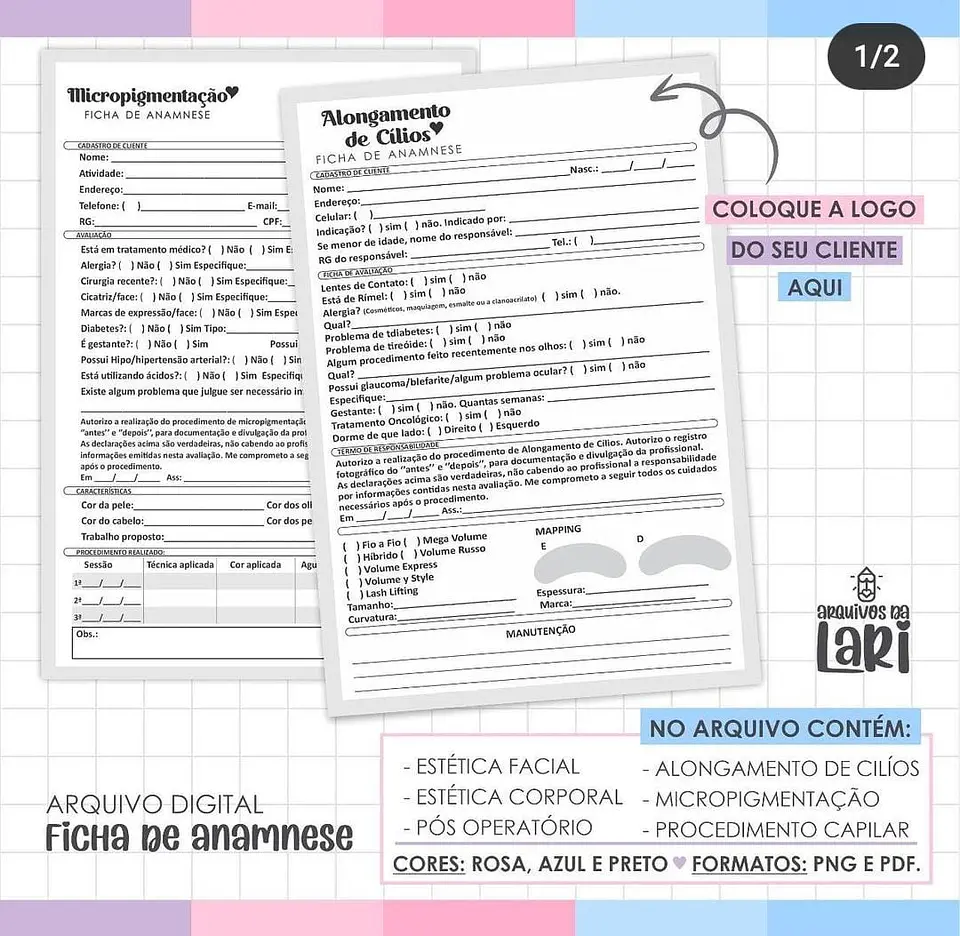 Arquivo Fichas Anamnese Diversos 1