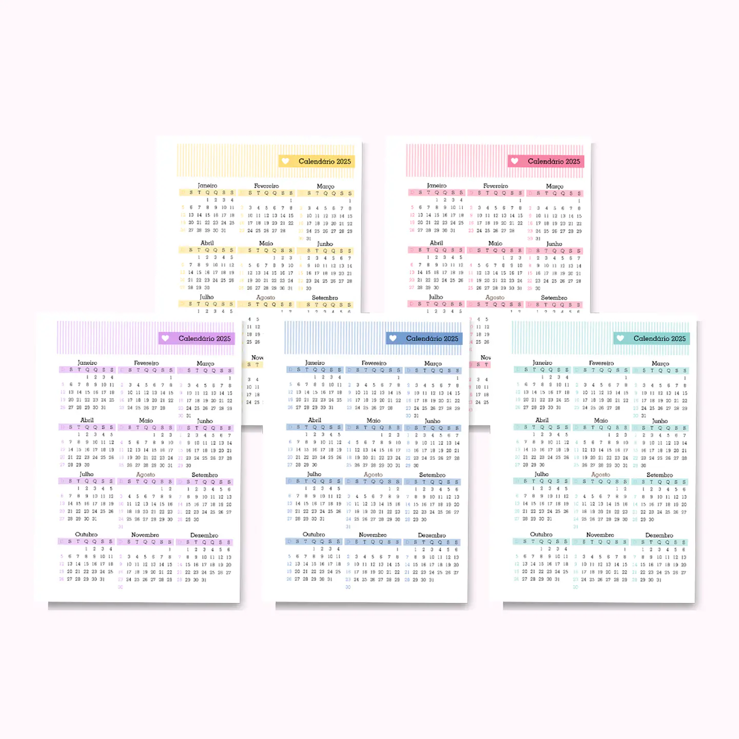 PACK MIOLOS BÁSICO – 1DPP / Sab e Dom na mesma Página – AGENDA A5 – 2025 – DATADA – 1 DIAS POR PÁGINA / Sab e Dom na mesma Página – COLORS - CUTE CORTE 3