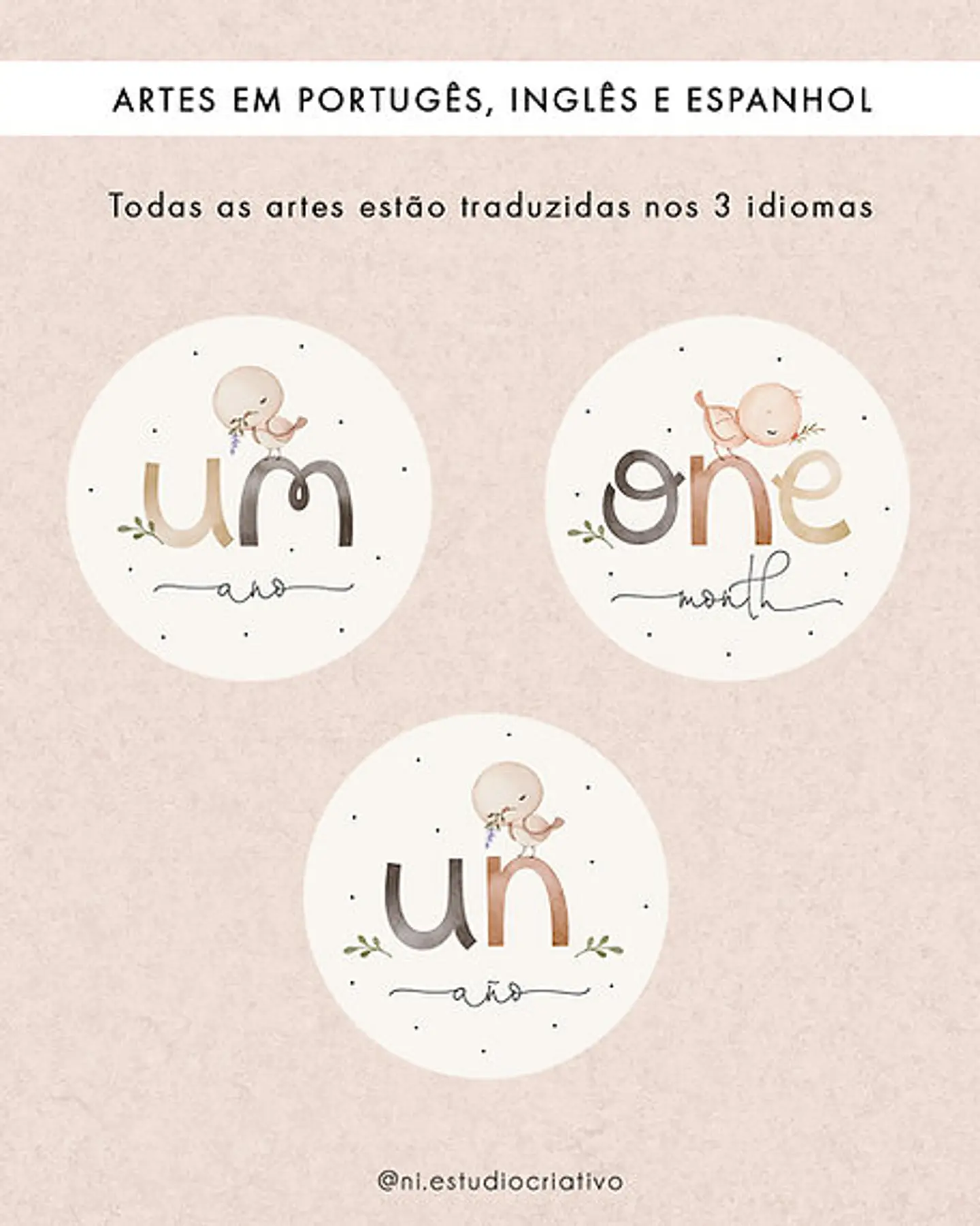 Arquivo Printable Cards Mesversário - NI ESTUDIO 2