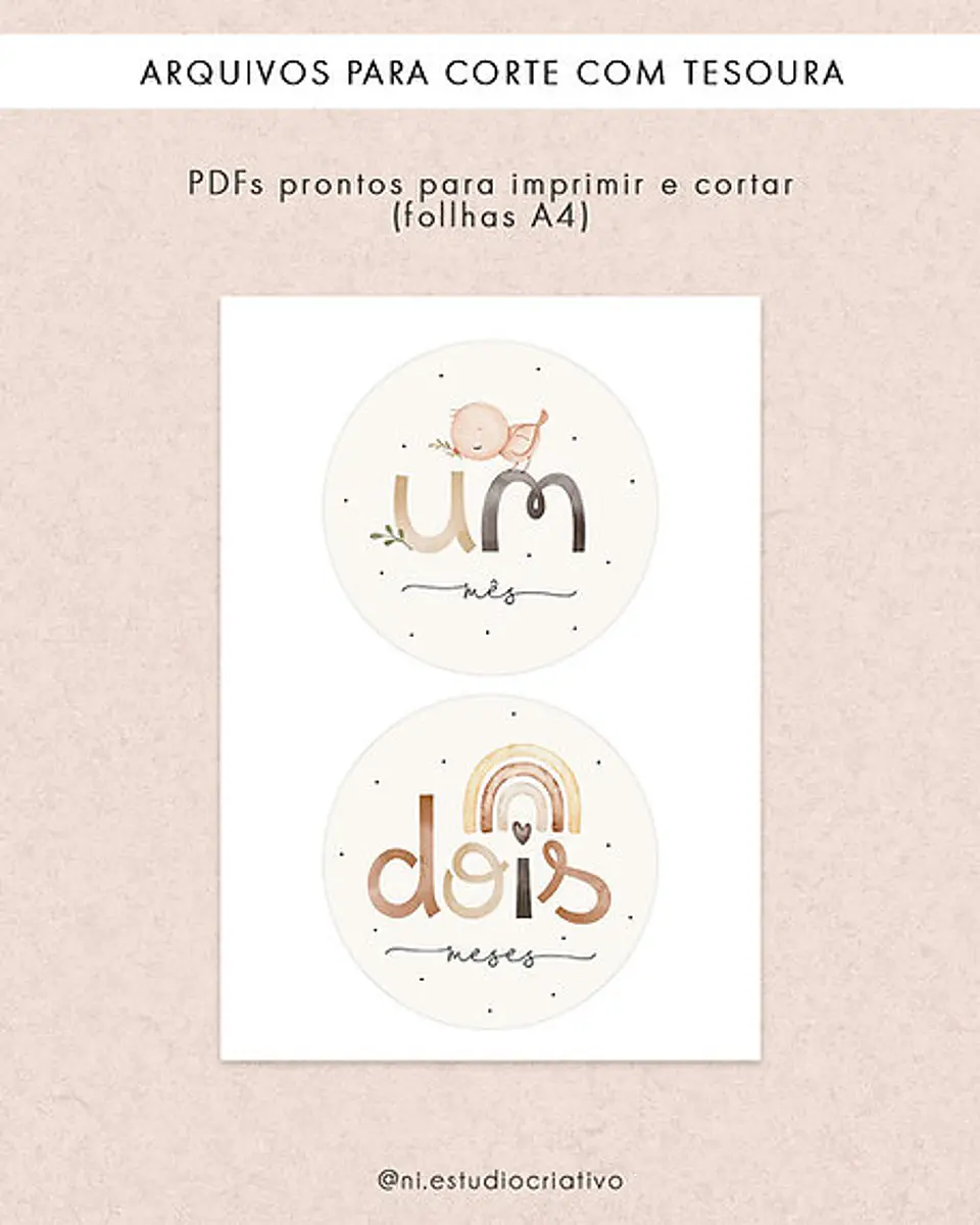Arquivo Printable Cards Mesversário - NI ESTUDIO 4