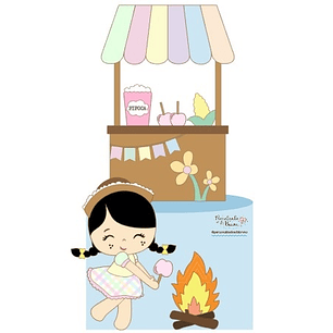 Arquivo de Corte Topo Festa Junina Menina Candy