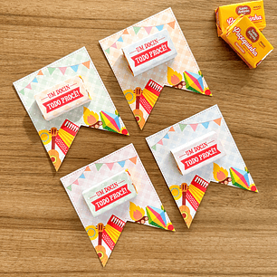 Arquivo Card Bandeirinha Paçoca - TUDO PRA PAPELARIA