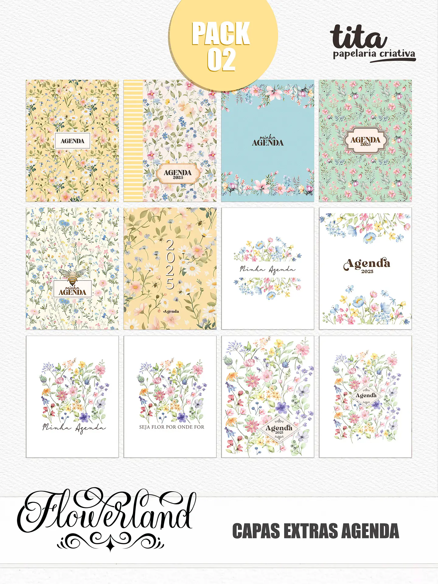 Arquivo Coleção FlowerLand  Combo Encadernação 6