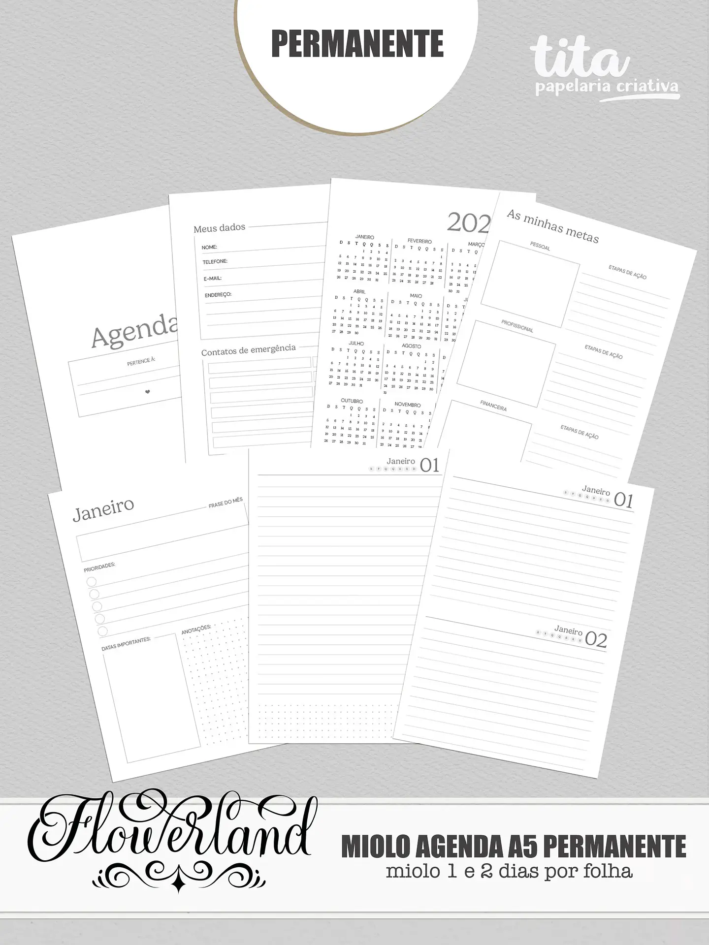 Arquivo Coleção FlowerLand  Combo Encadernação 10