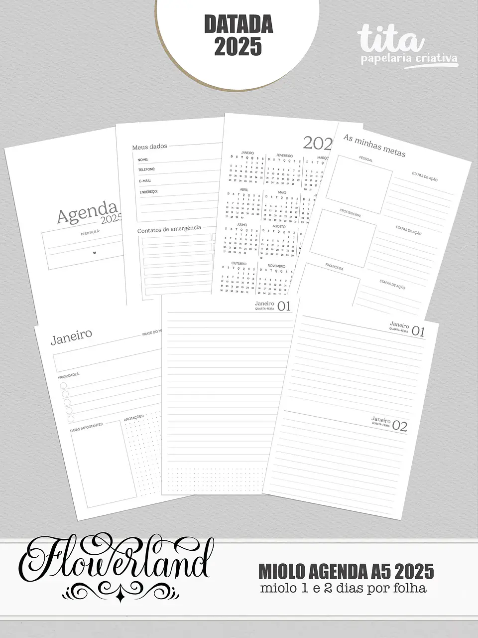 Arquivo Coleção FlowerLand  Combo Encadernação 11