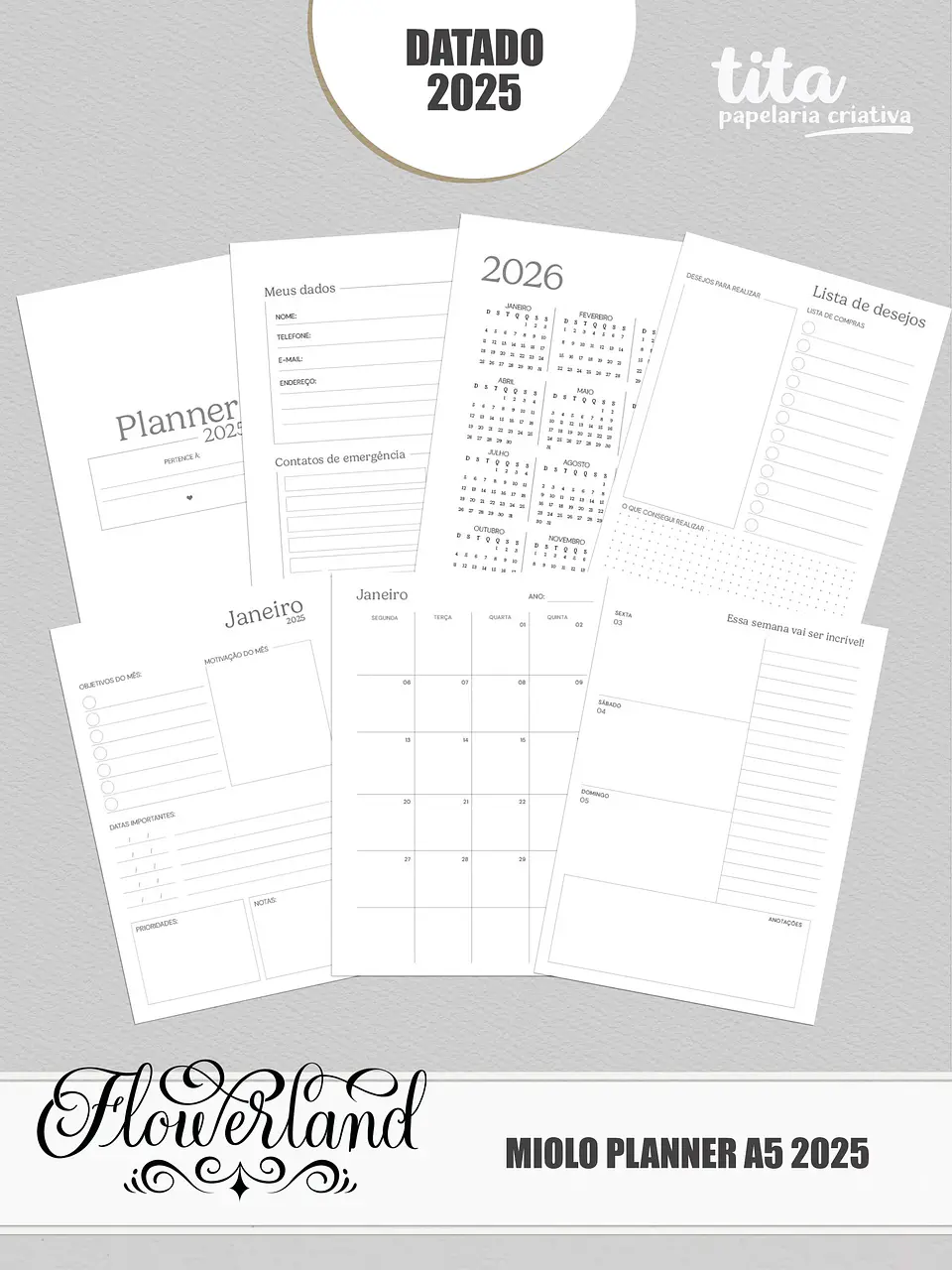 Arquivo Coleção FlowerLand  Combo Encadernação 14