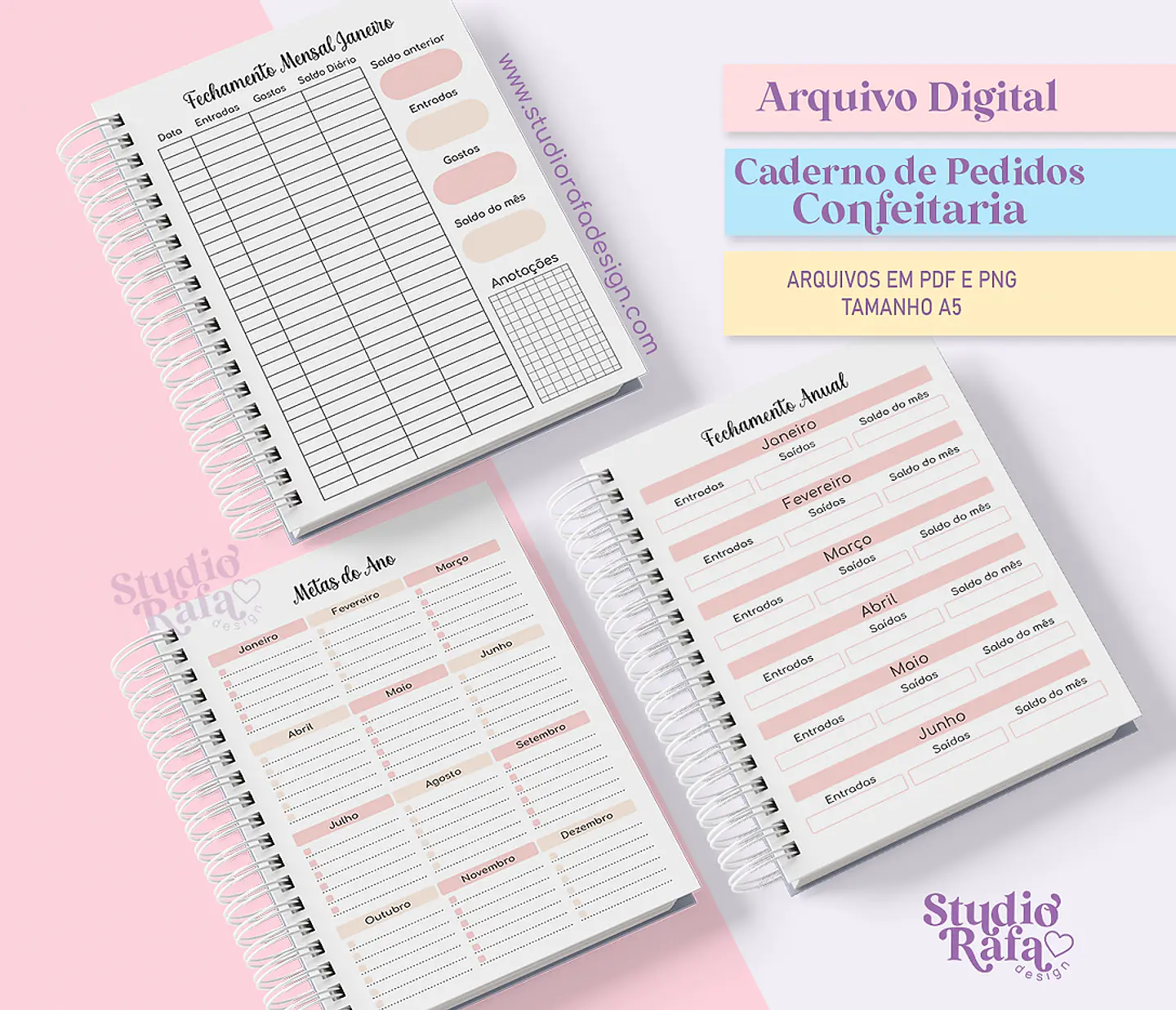 Arquivo Caderno de Pedidos da Confeiteira - STUDIO RAFA 2