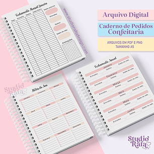 Arquivo Caderno de Pedidos da Confeiteira - STUDIO RAFA