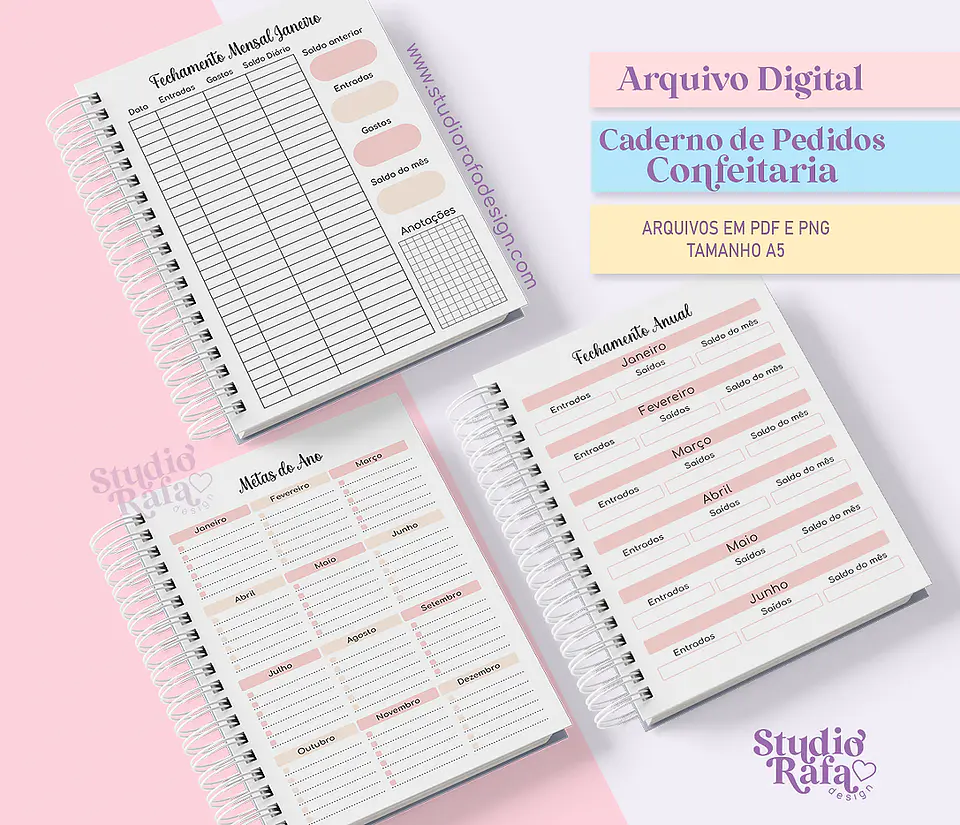 Arquivo Caderno de Pedidos da Confeiteira - STUDIO RAFA 2