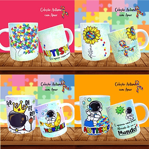 Arqivo Sublimação Canecas Autismo