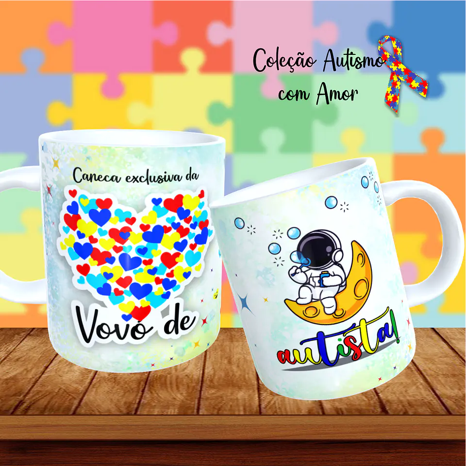 Arqivo Sublimação Canecas Autismo 3