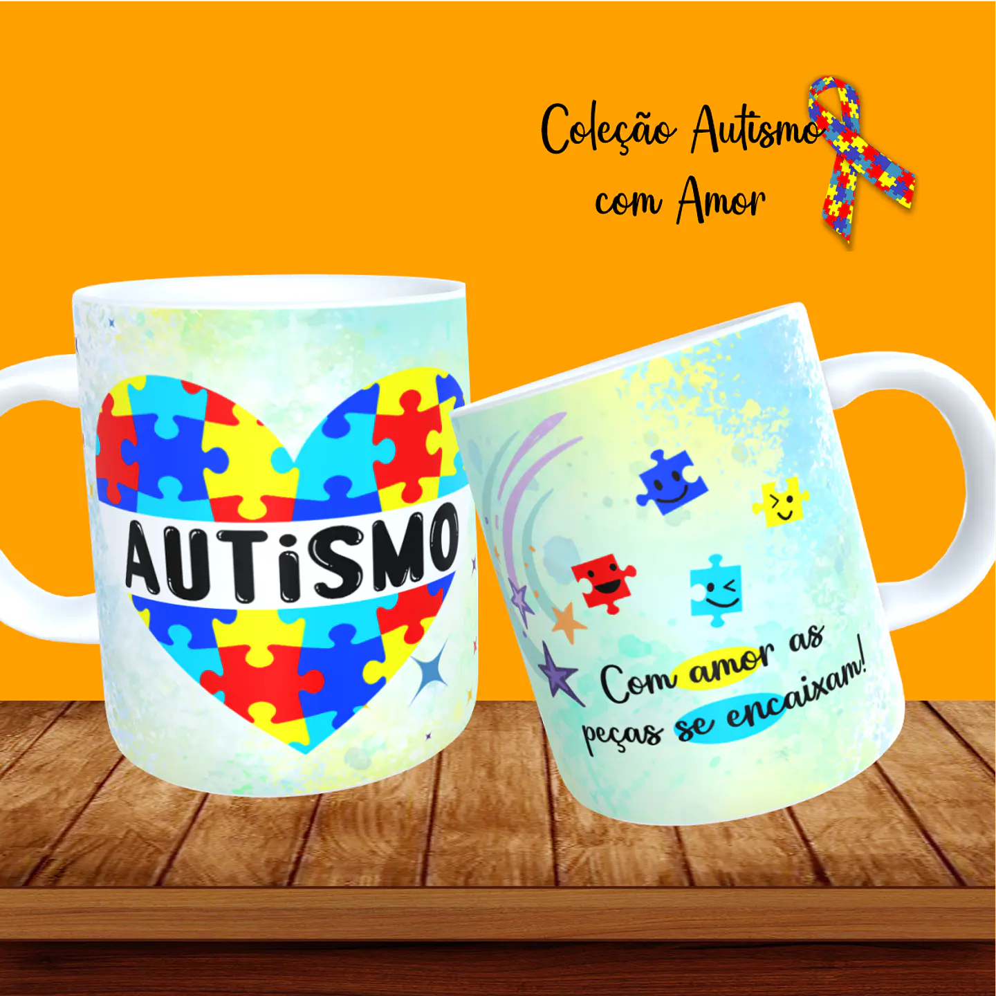 Arqivo Sublimação Canecas Autismo 8