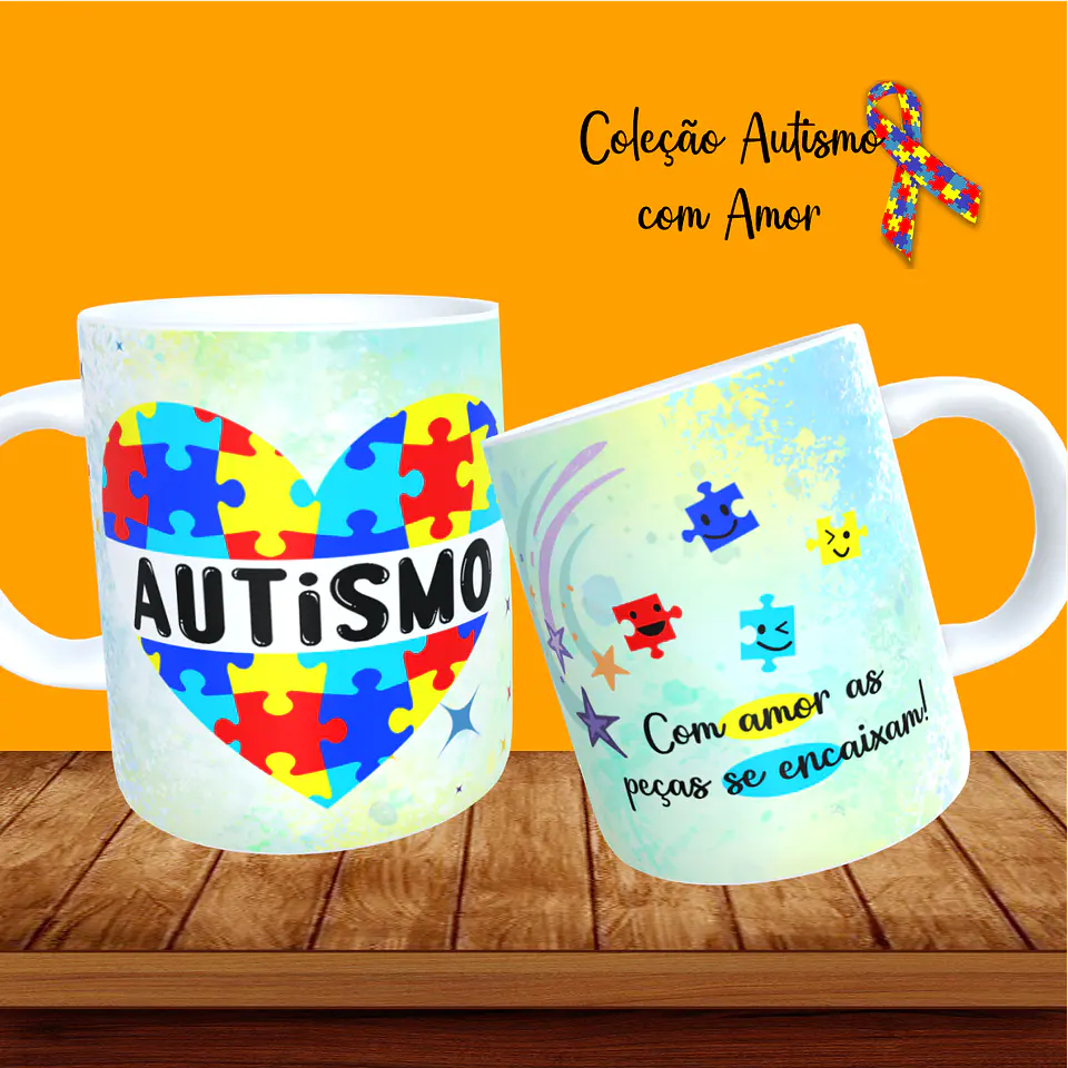 Arqivo Sublimação Canecas Autismo 8