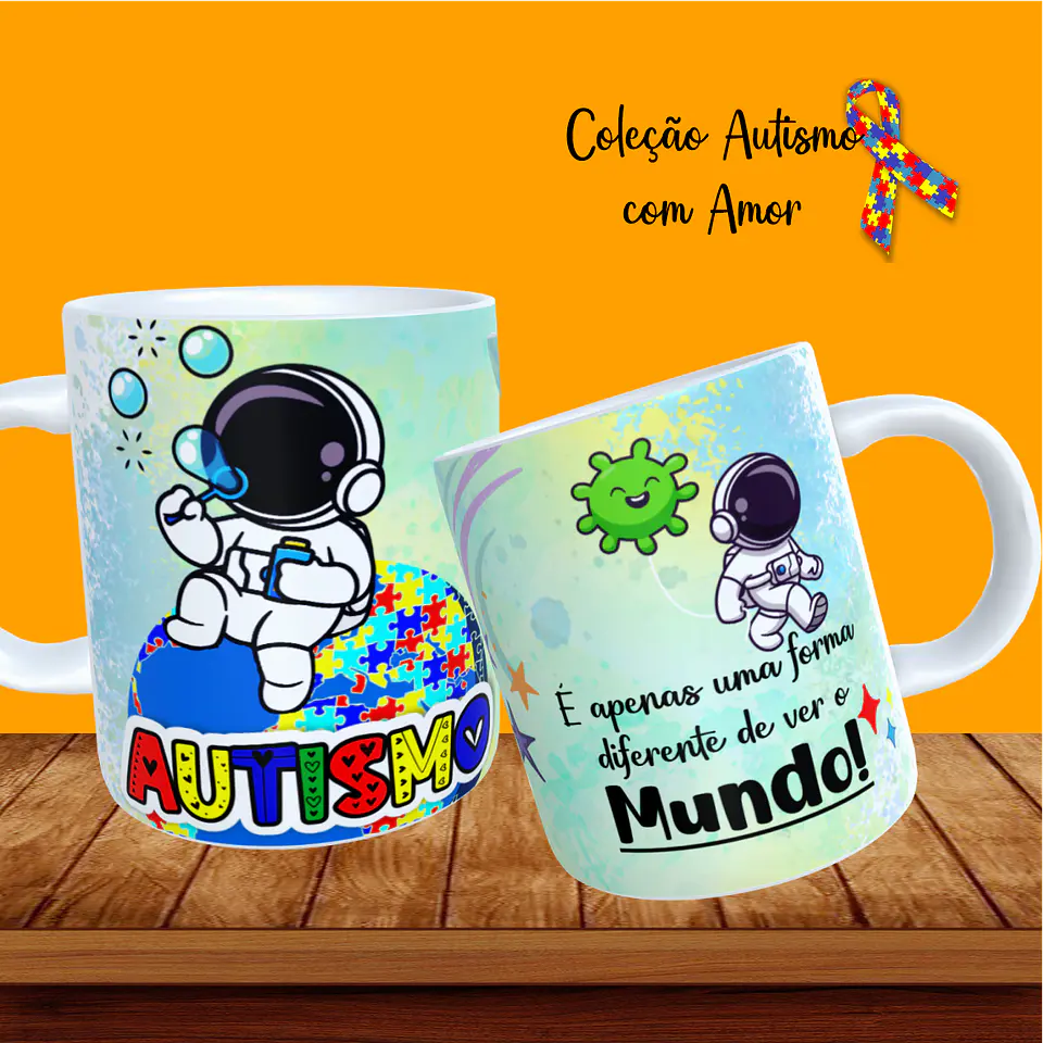 Arqivo Sublimação Canecas Autismo 16