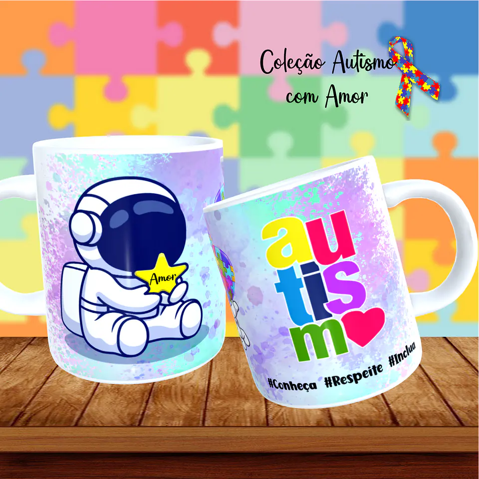 Arqivo Sublimação Canecas Autismo 21