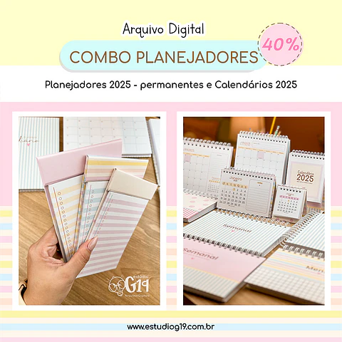 Arquivo Combo Planejadores e Calendários 2025 - ESTUDIO G19