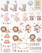 Kit Digital Circo Aquarela Papéis e Clipparts - NI ESTUDIO - Thumbnail 5