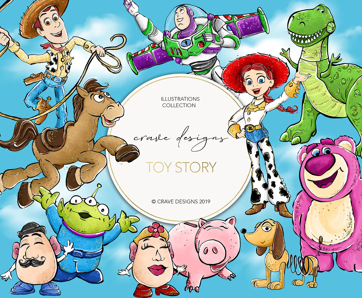 Kit Digital Toy Story Aquarela 1