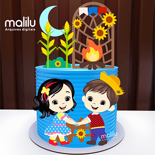 Arquivo Topo Festa Junina Casal Painel - EM CAMADAS