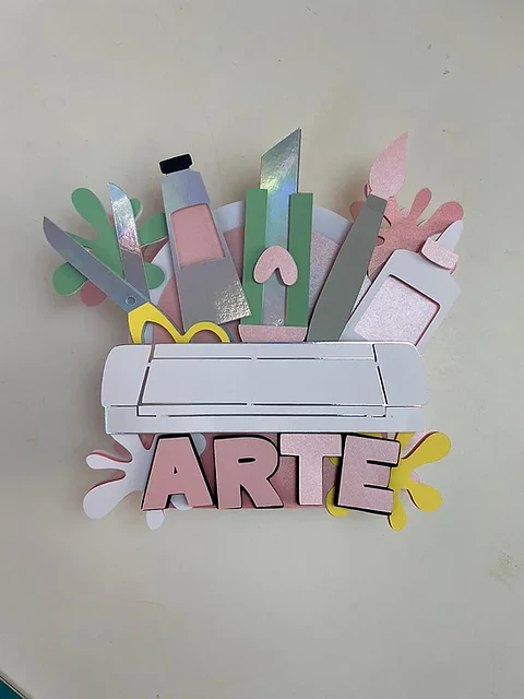 Arquivo Topo de Bolo Artesã Silhouette - EM CAMADAS