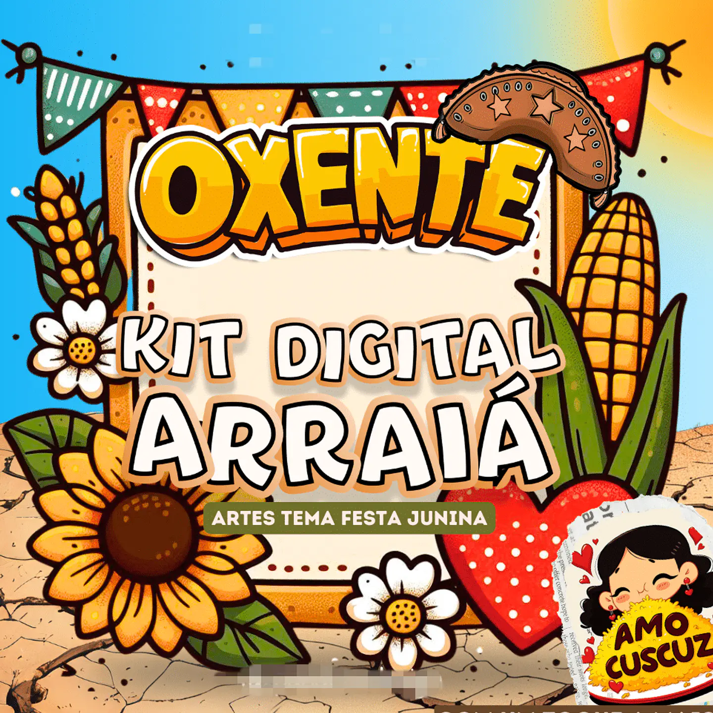 Kit Digital Festa Junina Arraiá Completo - PANDOCA 1