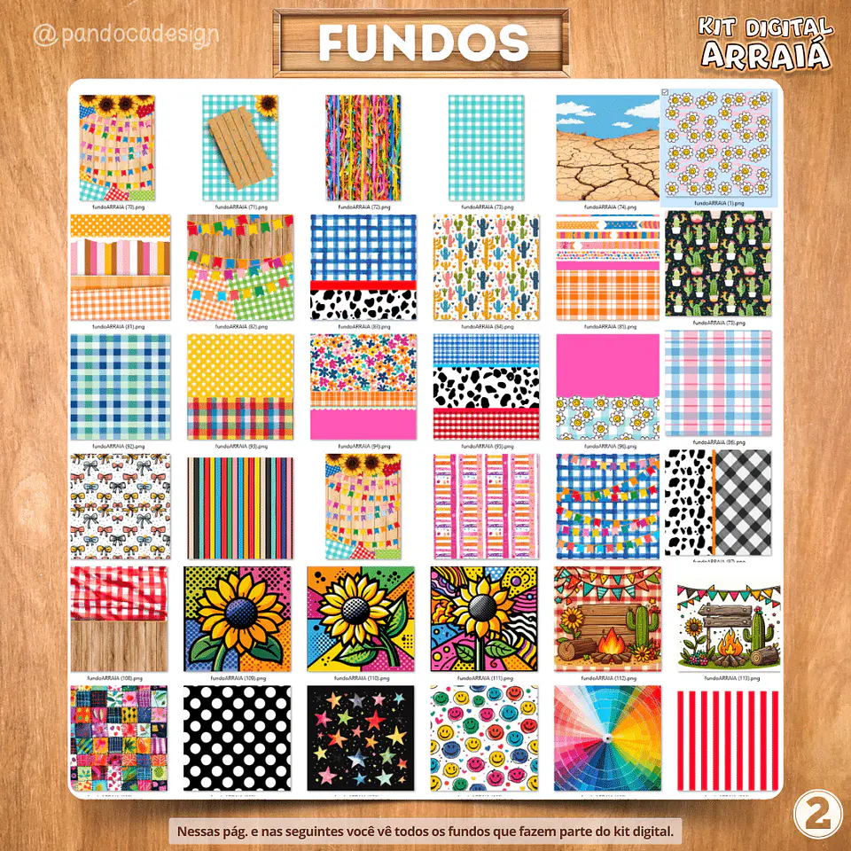 Kit Digital Festa Junina Arraiá Completo - PANDOCA 18