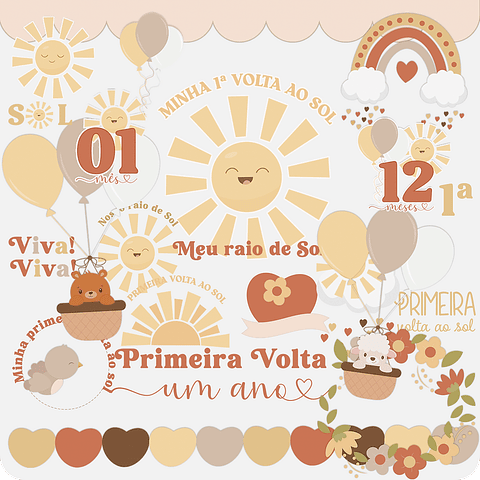 Kit Digital Minha Primeira Volta ao Sol - TUTTI