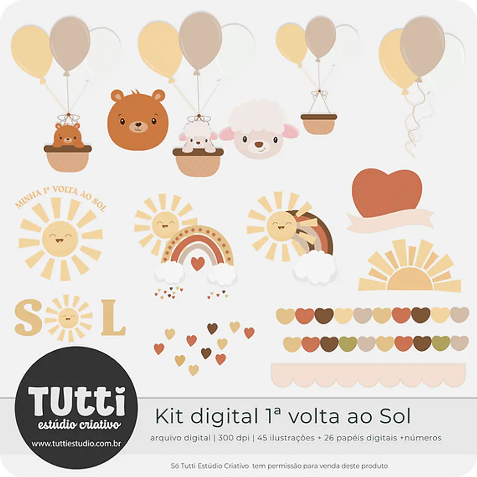 Kit Digital Minha Primeira Volta ao Sol - TUTTI 2