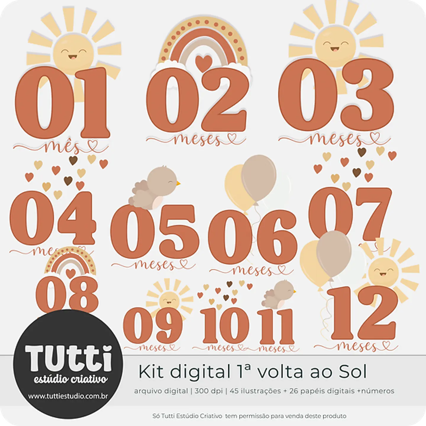 Kit Digital Minha Primeira Volta ao Sol - TUTTI 5