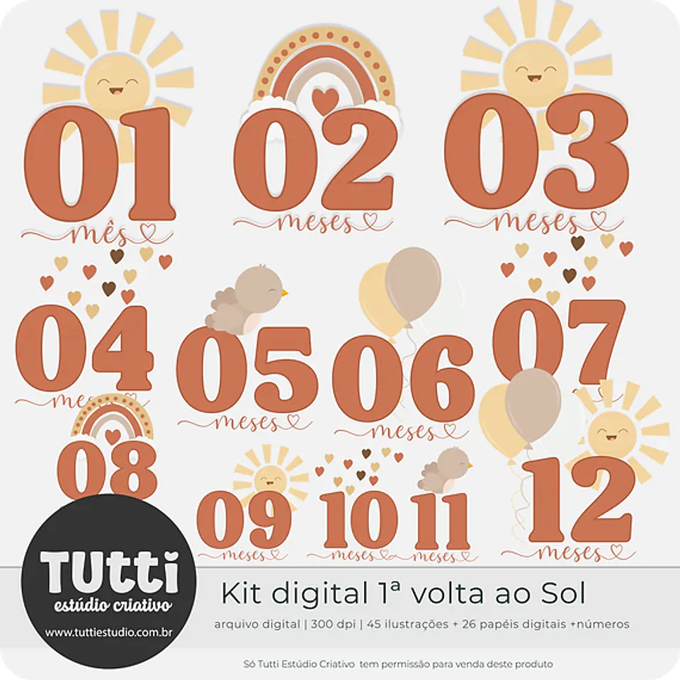 Kit Digital Minha Primeira Volta ao Sol - TUTTI 5