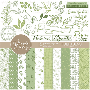 Kit Digital Combo Folhagens