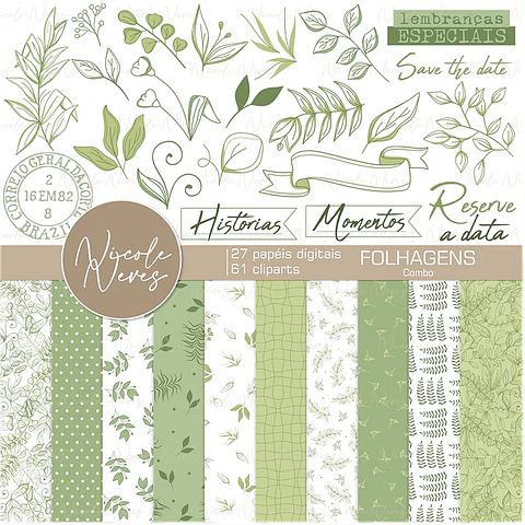 Kit Digital Combo Folhagens