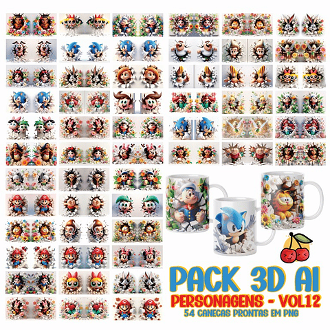 Arquivo Canecas Combo Personagens AI