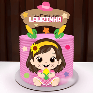Arquivo Topo de Bolo Festa Junina Menina - Laurinha