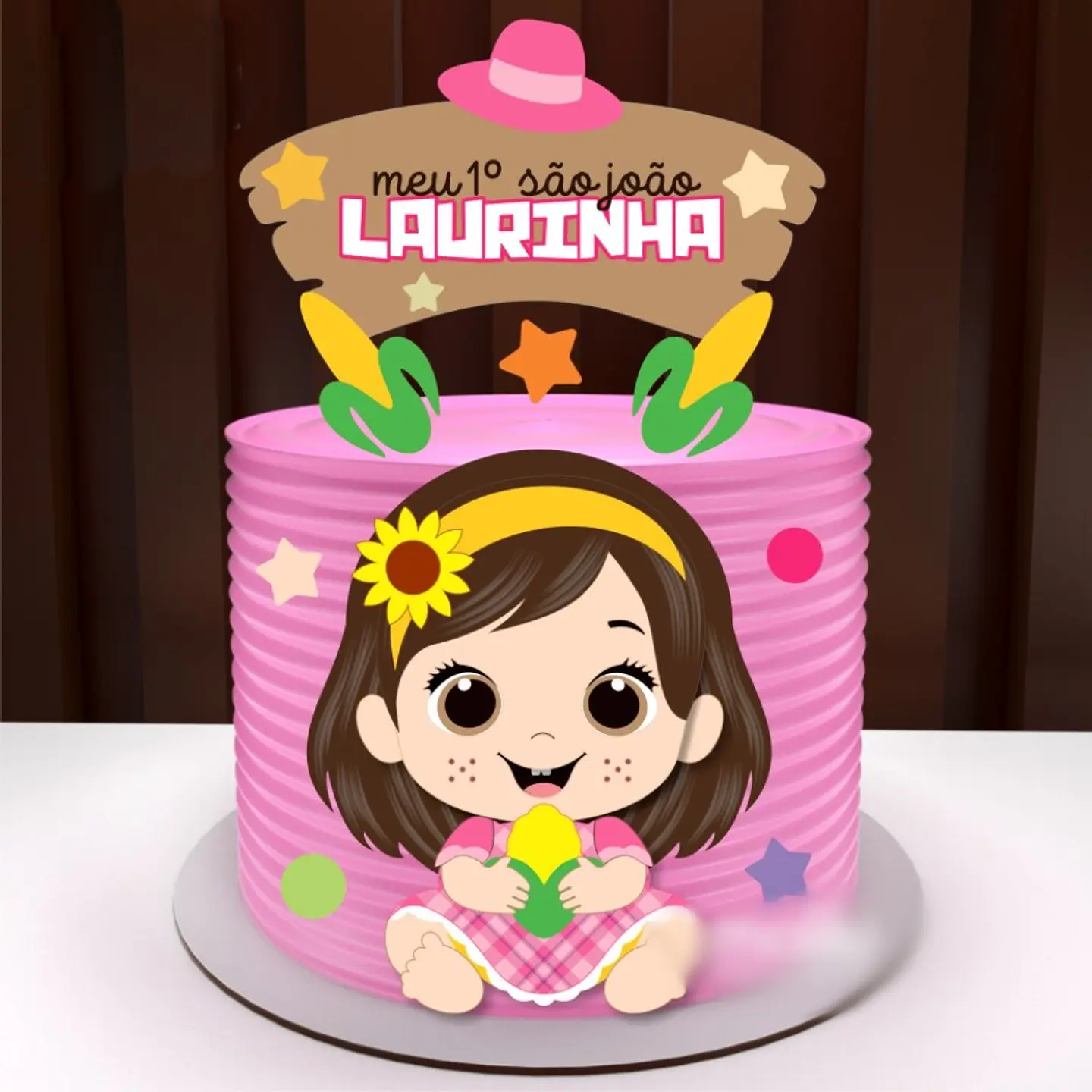 Arquivo Topo de Bolo Festa Junina Menina - Laurinha 1