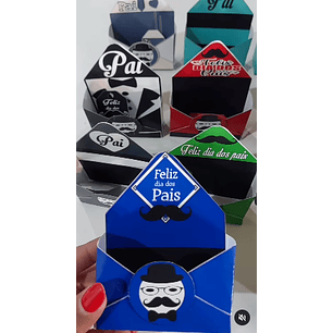 Arquivo Combo Caixinhas Envelope Dia dos Pais