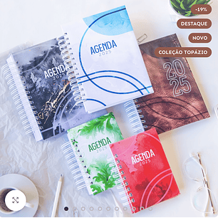 Arquivo Combo Agendas 2025 + Permanentes - A5 E A6 - Capas - 72 Miolos - Coleção Topázio