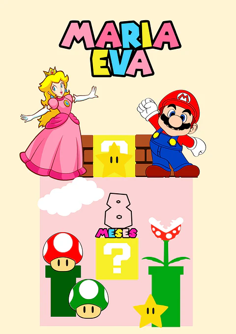 Arquivo Topo de Bolo Super Mário Menina