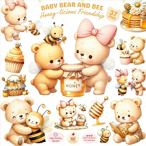 Kit Digital Ursinhos e Abelhinha