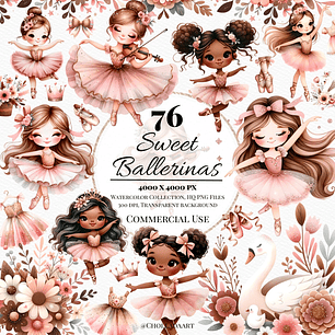 Kit Digital Bailarinas Aquarela