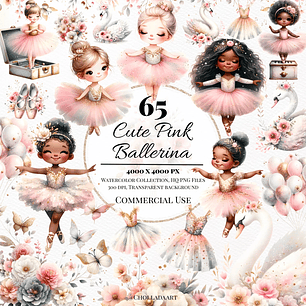 Kit Digital Bailarina Aquarela