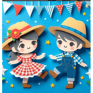 Arquivo Topo de Bolo Casal Junino - EM CAMADAS