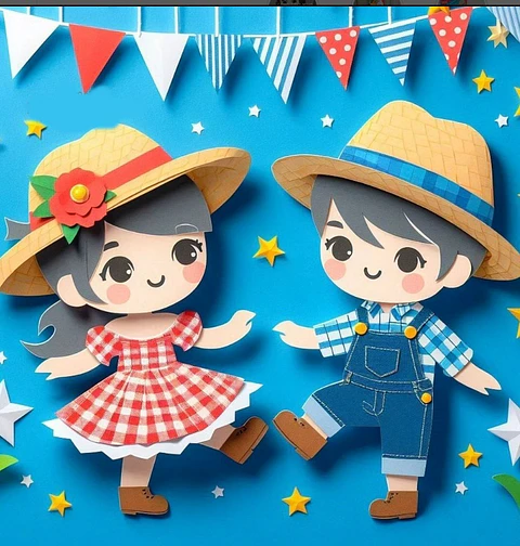 Arquivo Topo de Bolo Casal Junino - EM CAMADAS