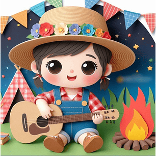 Arquivo Topo de Bolo Menino e Menina Tocando Violão - EM CAMADAS